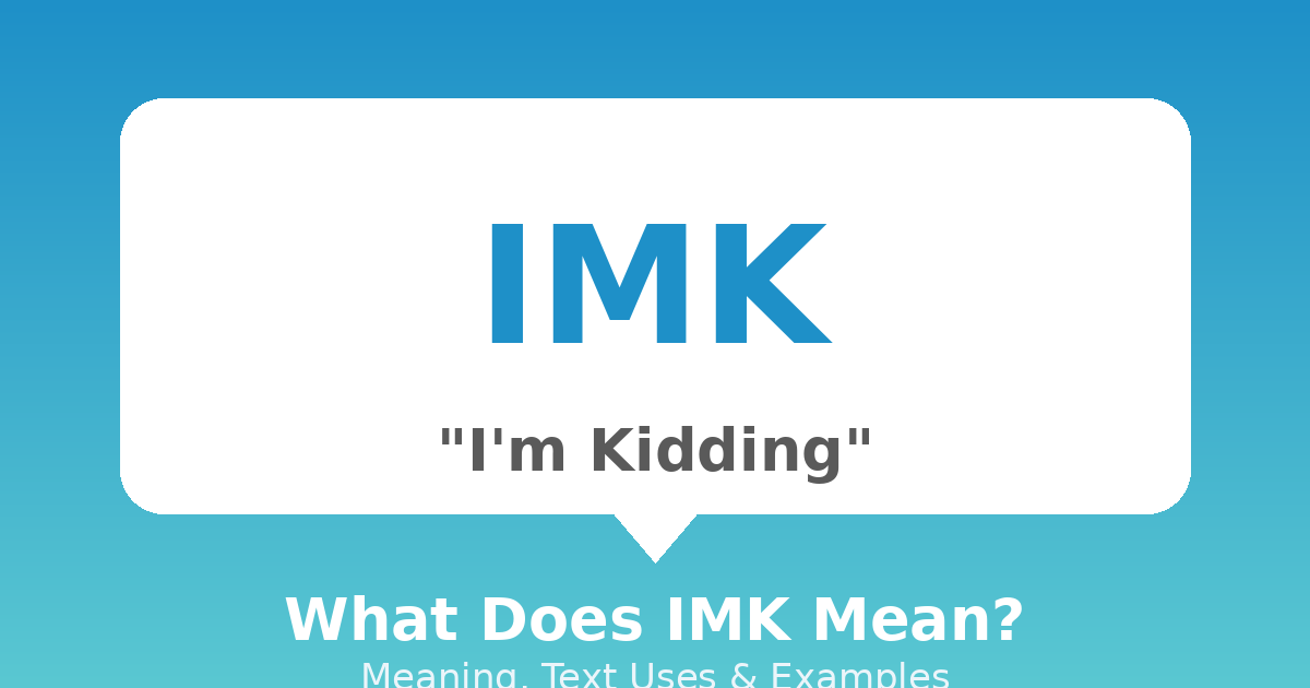 what does imk mean