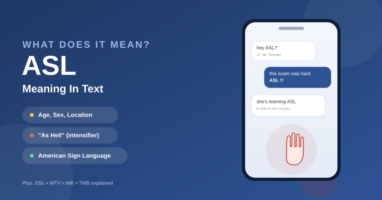 ASL meaning in text