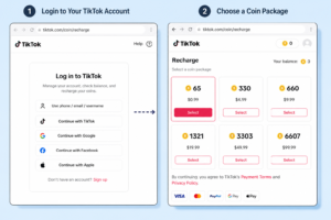 how to recharge tiktok coins